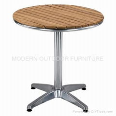 Patio Furniture - Aluminum Wooden Table