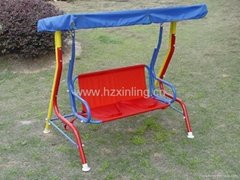 Two-seat H-shaped children garden swing chair