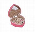 heart shaped cosmetic box with mirror