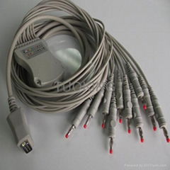 Shanhai Konden 10-lead EKG cable with leadwires