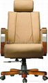 Office Chair Leather+Wood+Metal (8149)