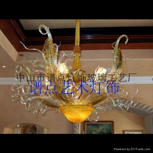 酒店/宾馆艺术玻璃吊灯彩色玻璃灯具  PX20 5