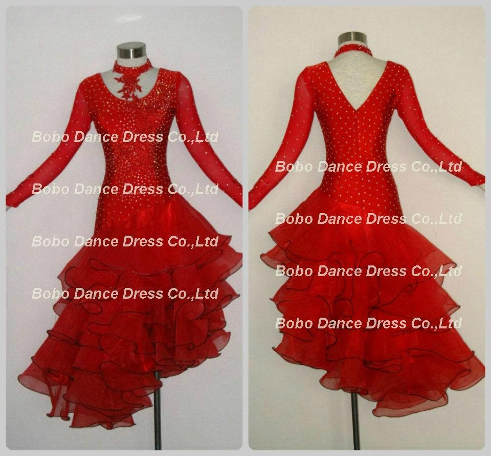  Red Hot Chacha Style Dance Dress