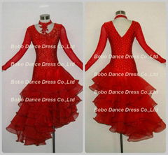  Red Hot Chacha Style Dance Dress