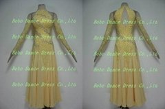 Chiffon fabric Yewllow Ballroom Dance Dress