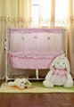 Pink automatic baby cradle