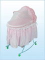 Pink low carbon environmental baby swing bed 2