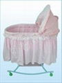 Pink low carbon environmental baby swing bed 4