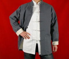 Grey Cotton Kung Fu Martial Arts Tai Chi Jacket Shirt