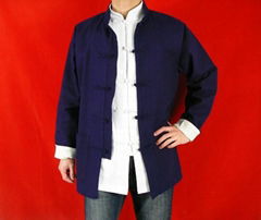 Blue Cotton Kung Fu Martial Arts Tai Chi Jacket Shirt