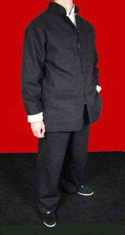 Black Cotton Kung Fu Martial Arts Tai Chi Uniform Suit