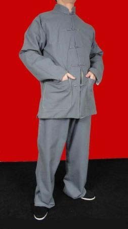 Grey Cotton Kung Fu Martial Arts Tai Chi Uniform Suit