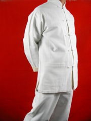 White Cotton Kung Fu Martial Arts Tai Chi Uniform Suit