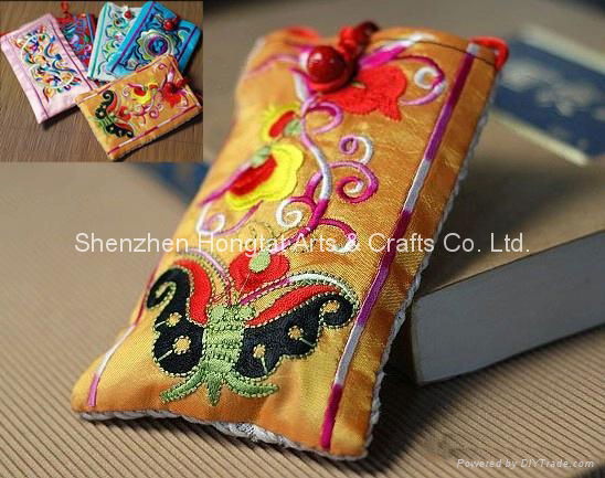 Embroidered mobile phone bag 2