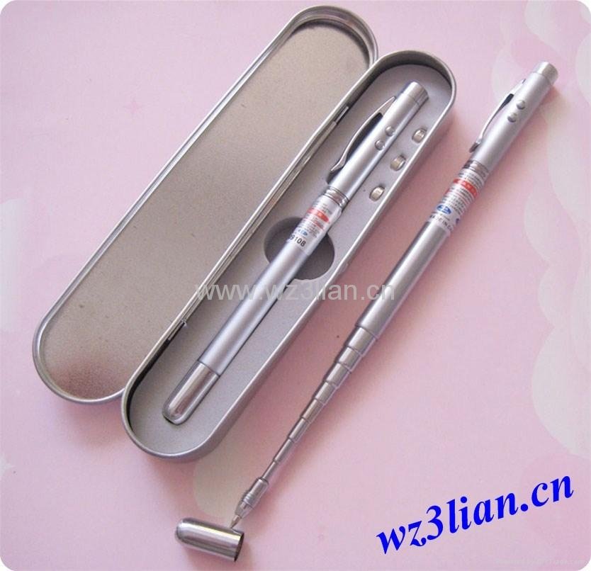 Laser Pointer Pen 801 With LED Light and Telescopic Pen  1