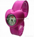 Silicone Slap Watch Heart Shape Dial 1