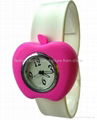 Silicone Slap Quartz Watch Apple Shape 2