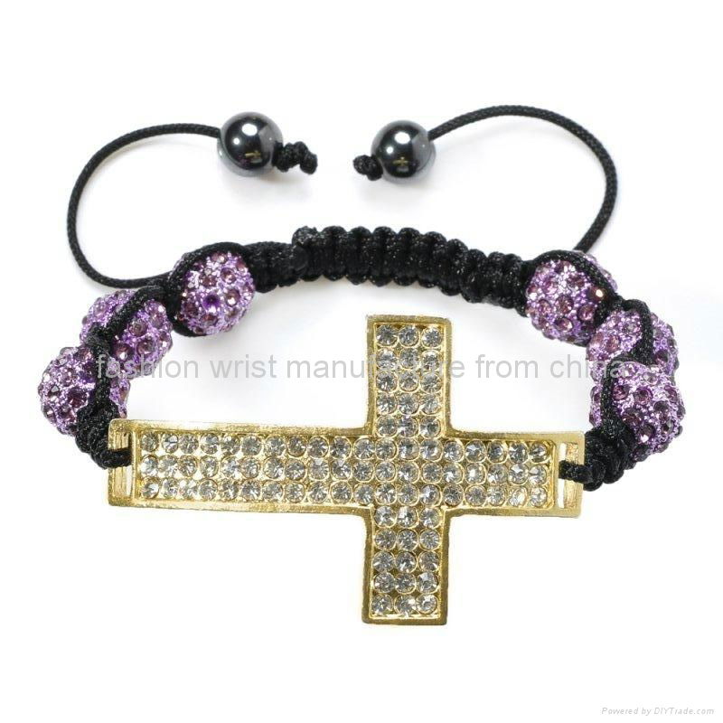 Shamballa Cross Bracelet  2