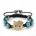 Hello Kitty Shamballa Bracelet Crystal Bead