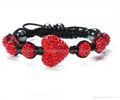 Shamballa Heart Bracelet Wholesales 1