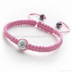 Shamballa Crystal Bead Bracelet