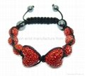 Shamballa Jewelry Heart Bracelet