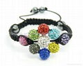Shamballa Jewelry Flower Bracelet
