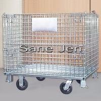 Foldable Wire Containers With Wheel