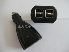 Four-port usb car charger