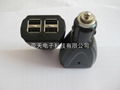 Four-port usb car charger 4