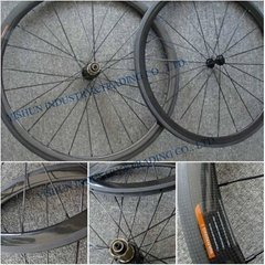 38mm tubular carbon bicycle wheelset