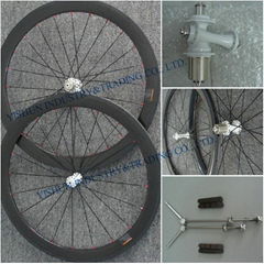 50mm tubular carbon racing wheels