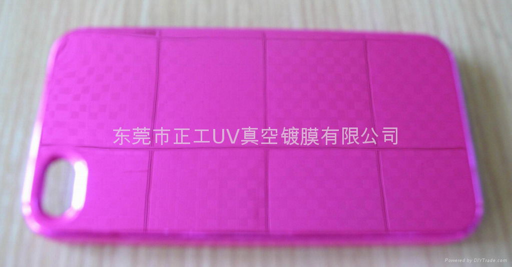 手機外殼 UV真空鍍不導電粉紅色加工 2