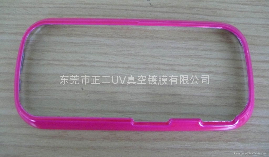 手机外壳 UV真空镀不导电粉红色加工 4