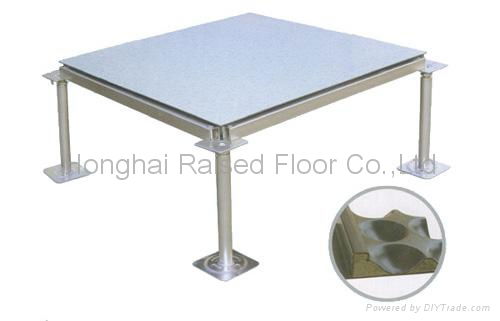 Antistatic steel raised floor