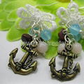 Vintage Style Butterfly Earrings Antique Brass Zodiac Costume Jewelry Supplier  3