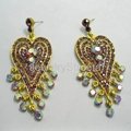 Vintage Style Butterfly Earrings Antique Brass Zodiac Costume Jewelry Supplier  4