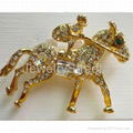 Fashion Gold-Plated Tone Horse Pendent Necklace Equestrian Horse-Lover Presence  5