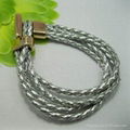 Pretty Girl Leather Bracelet Silver Gold