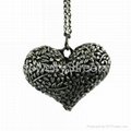Antique Bronze Heart Pendent Necklace Vintage Style Women Love Hearts Locket HOT 2