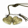 Antique Bronze Heart Pendent Necklace Vintage Style Women Love Hearts Locket HOT 4