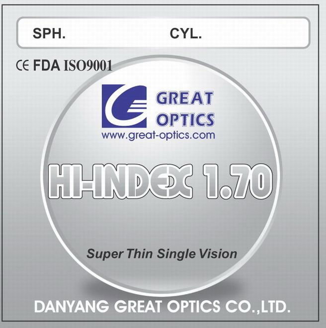 Mineral Glass 1.70 High Index Single Vision Lenses