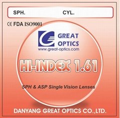 1.61 High Index Hmc Emi Optical Lenses