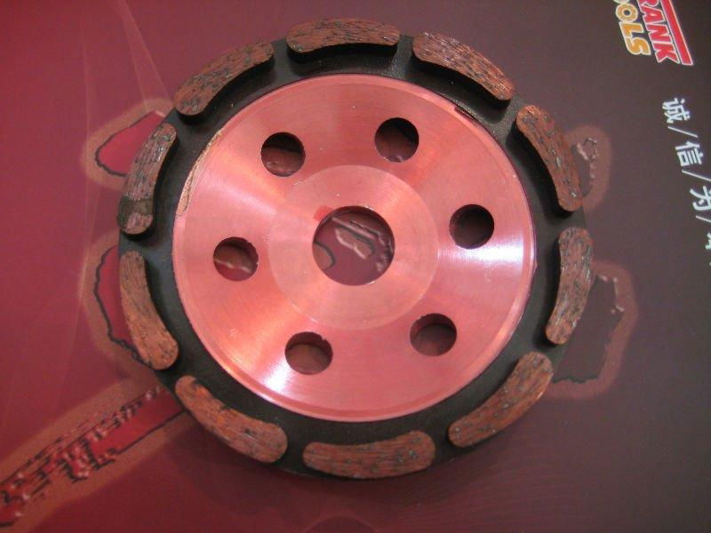 Aluminum single row diamond grinding cup wheel