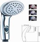 3 colors changing LED Handheld Showerhead with on/off switch (TH-1618) 3