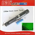 1300mw Adjustable Green Laser Pointer with Safety Key 1