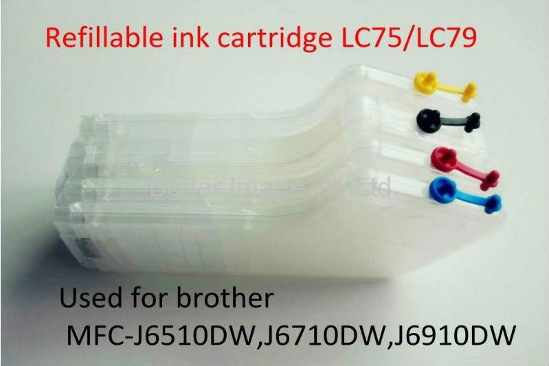 refillable cartridge for Brother lc75/79, long or stand type cartridges