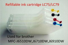 refillable cartridge for Brother lc75/79, long or stand type cartridges