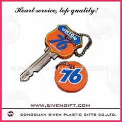 customized soft pvc key cover