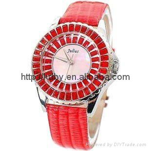  Julius hot selling diamond fashion lady watch: